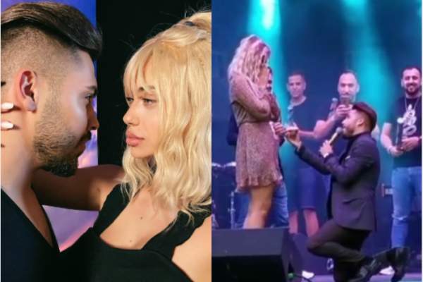 Luis Gabriel a cerut-o în căsătorie pe iubita lui, Haziran! Cum a reacționat blondina, în fața sutelor de fani / FOTO