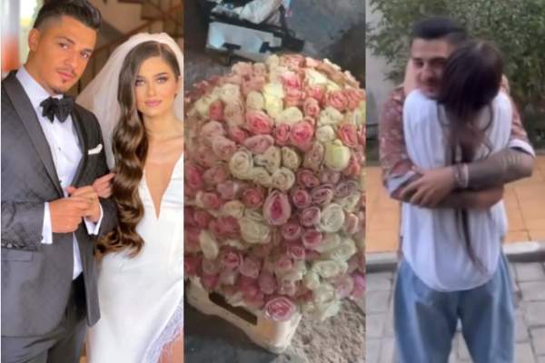 Bogdan de la Ploiești, buchet de 365 de trandafiri pentru Theo Rose. Cum a reacționat artista: ”Nu pot să îl țin” / FOTO