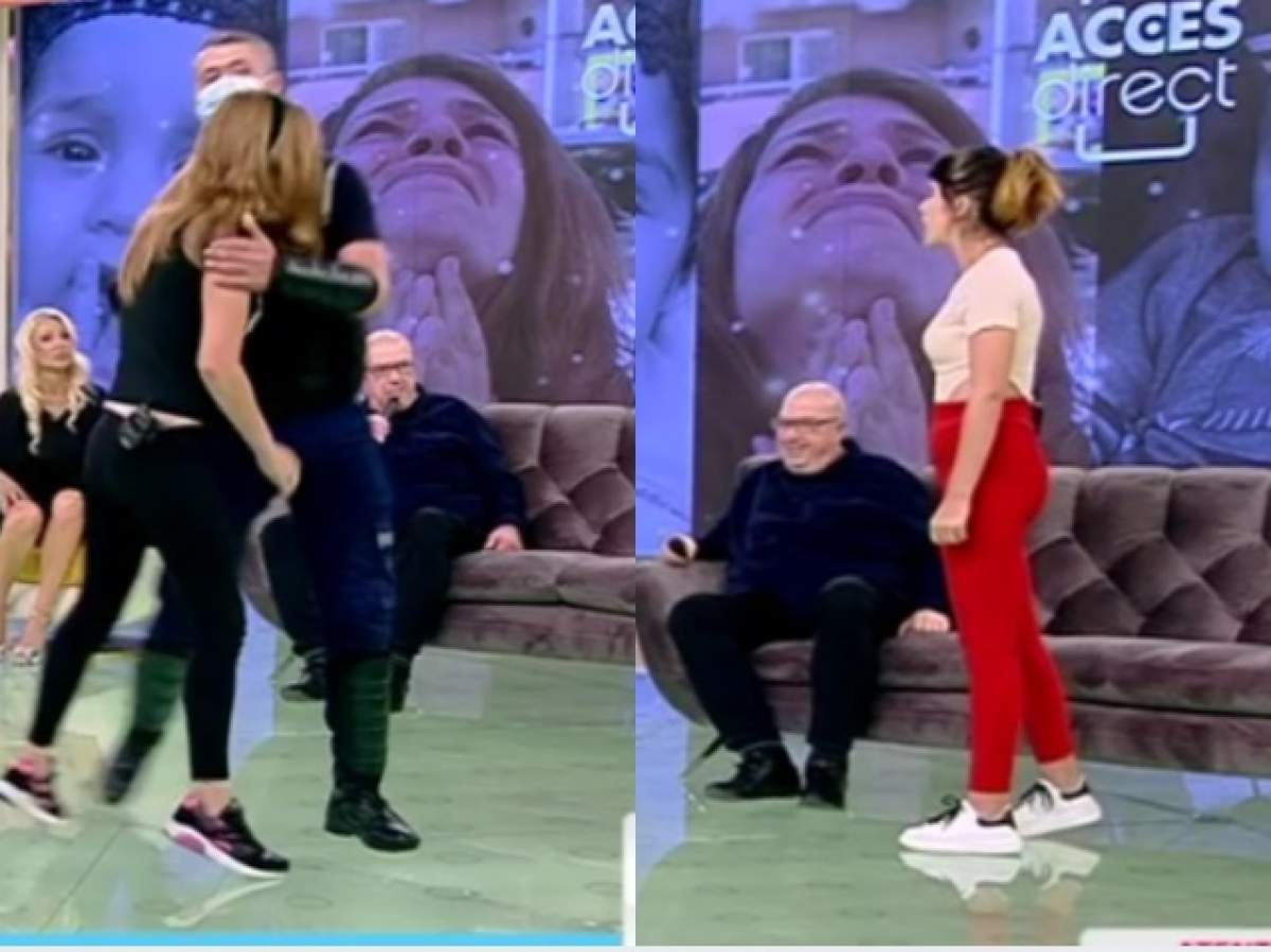 Acces Direct. Mama gemenilor din Ploiești a vrut să o lovească pe prietena Alina. Andreea a fost scoasă din platoul emisiunii / VIDEO