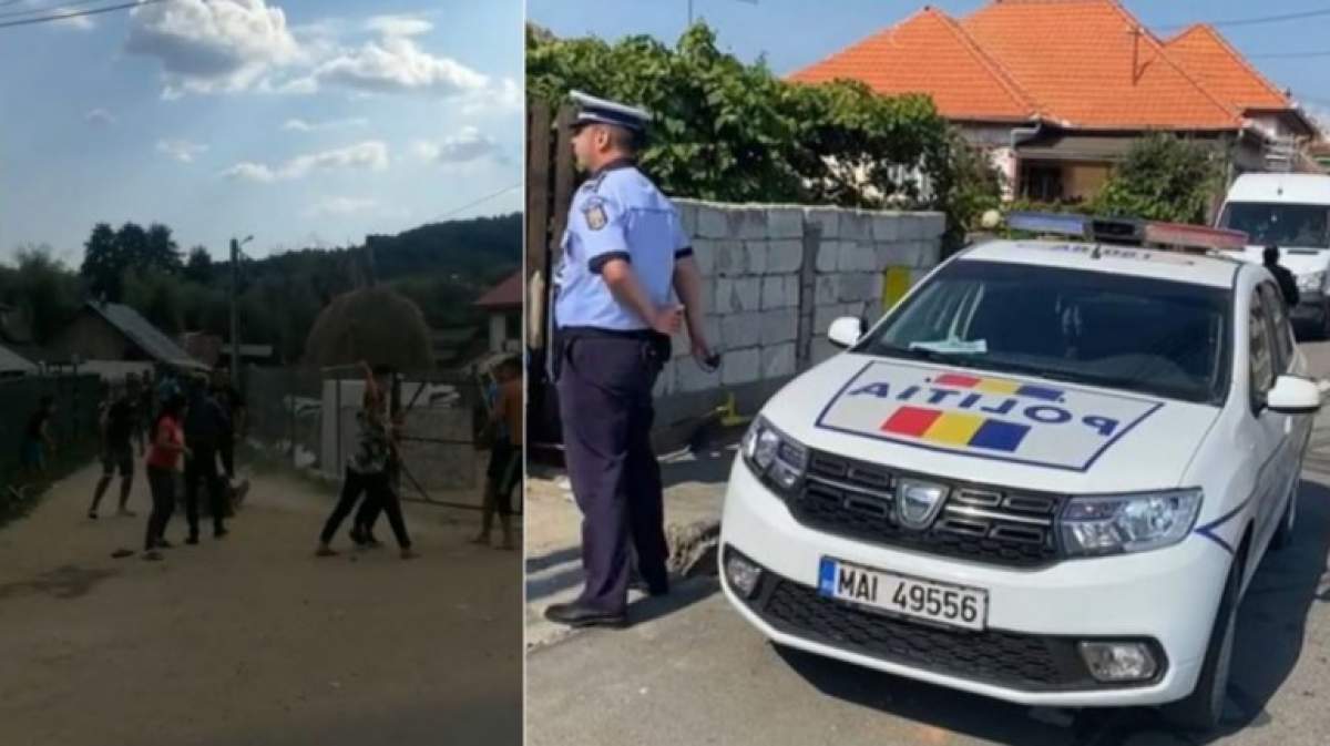 Două familii din Argeș s-au luat la bătaie cu lopețile, în mijlocul străzii. Poliţiştii au chemat de urgență mascaţii / FOTO