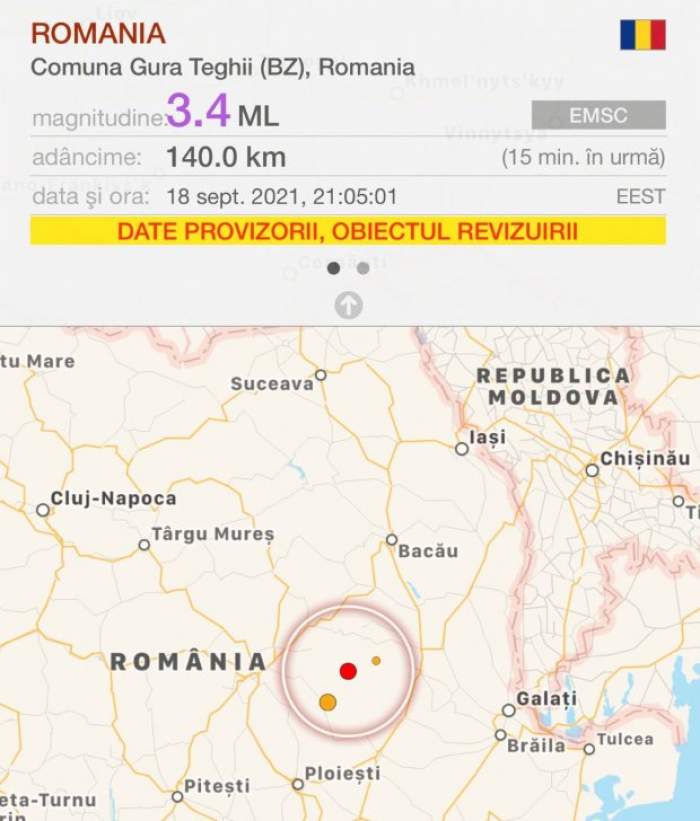Cutremur în România, în urmă cu puțin timp. Ce magnitudine a înregistrat seismul