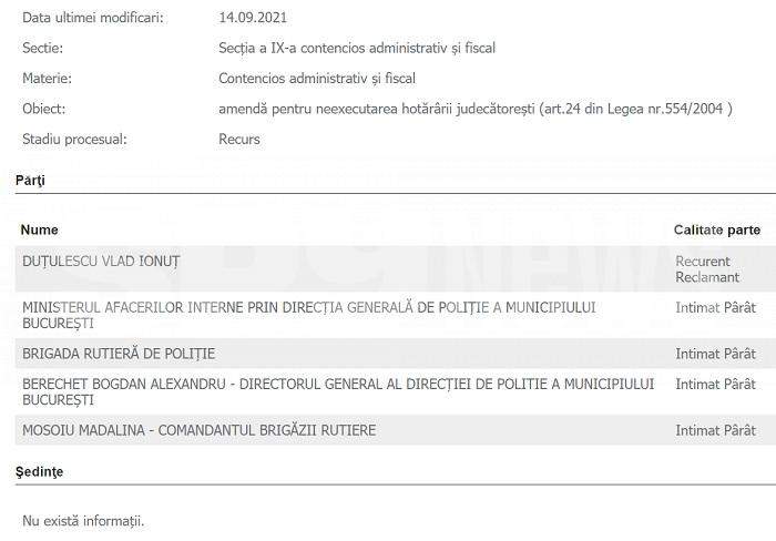 Șeful Poliției Capitalei, chemat la tribunal de un individ cercetat penal, dar declarat nevinovat / Detalii exclusive