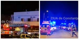Incendiu la un hotel din Eforie Sud. Peste 80 de turiști au fost salvați, unii chiar de pe acoperișul clădirii / VIDEO