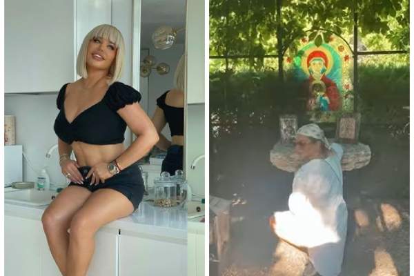 Loredana Groza, în genunchi în fața icoanei Fecioarei Maria. Cum s-a rugat vedeta cu ocazia Nașterii Maicii Domnului / VIDEO