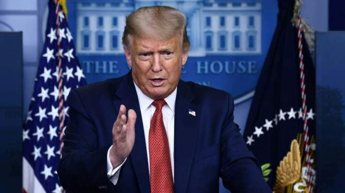 Donald Trump, la o conferință de presă