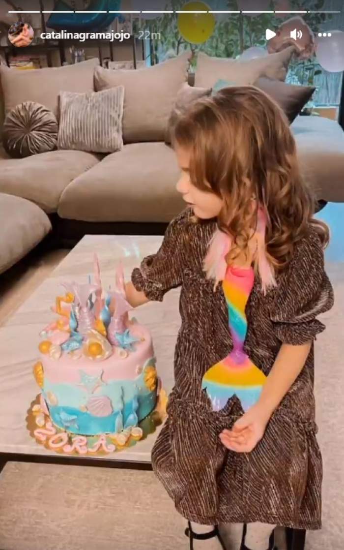 Fiica lui Jojo a împlinit 5 ani. Cum a reacționat Zora când a văzut tortul pregătit pentru ziua ei de naștere / FOTO