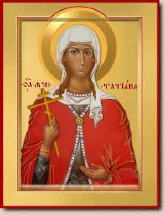 Calendar ortodox 12 ianuarie 2022. Astăzi se sărbătorește Sfânta Muceniță Tatiana, ocrotitoarea femeilor credincioase