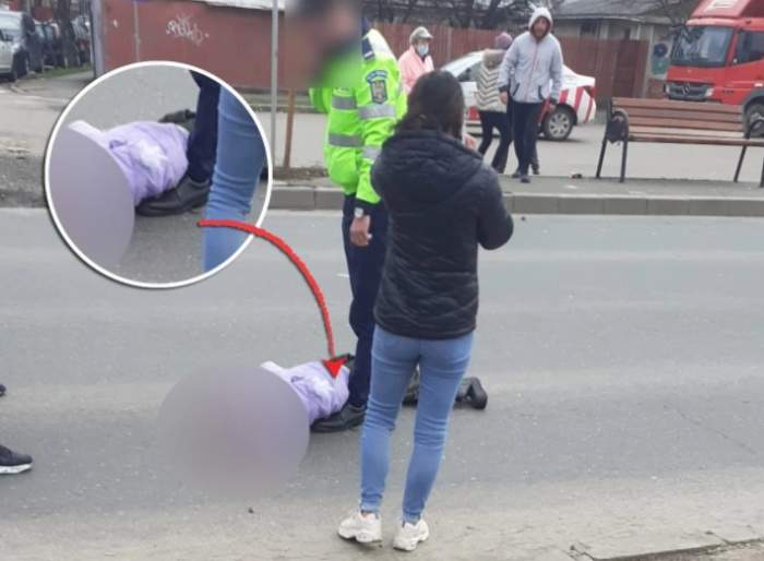 Imaginea care dovedește că polițistul a împins-o cu piciorul pe eleva de 11 ani, după ce a ucis-o. Martorii povestesc că omul legii s-a făcut imediat nevăzut: ”Testul antidrog s-a făcut altcuiva”