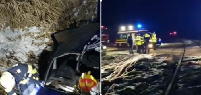 Accident mortal în Bistrița-Năsăud! Doi copii au încetat din viață, după ce mașina în care se aflau a fost lovită de tren