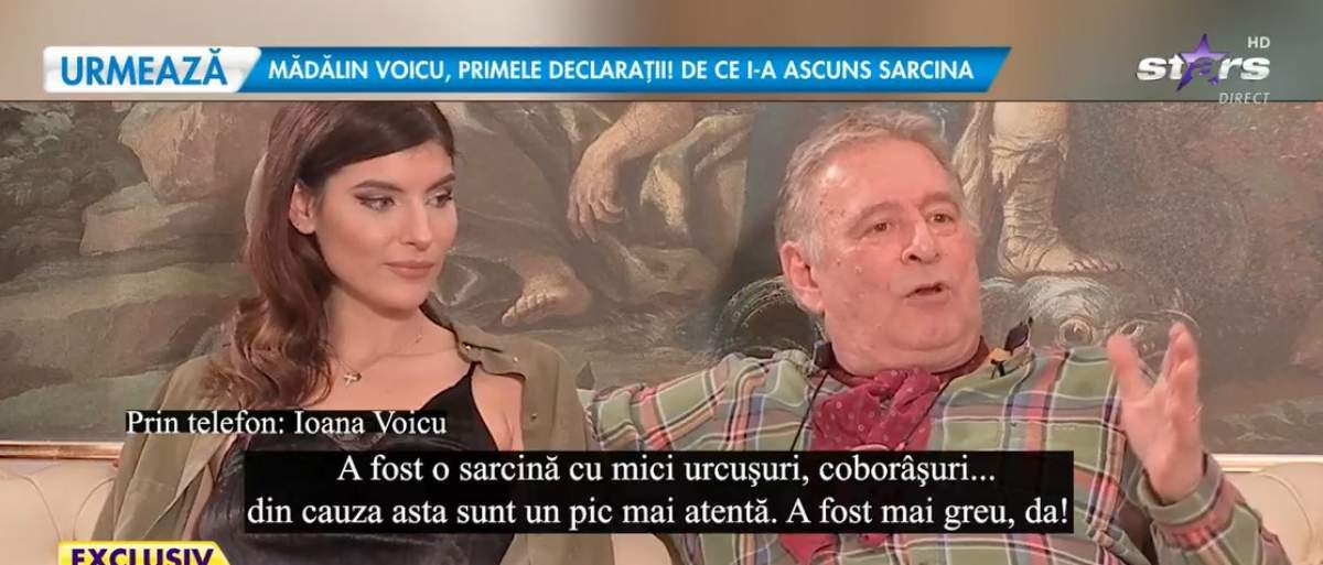 Ioana Voicu și Mădălin Voicu, în direct la o emisiune