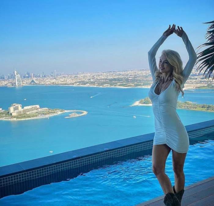 andreea balan in dubai, se vede apa