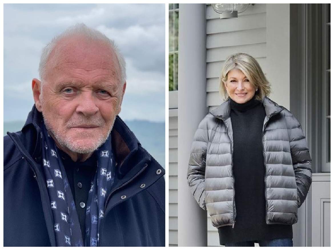 Martha Stewart și Anthony Hopkins, colaj