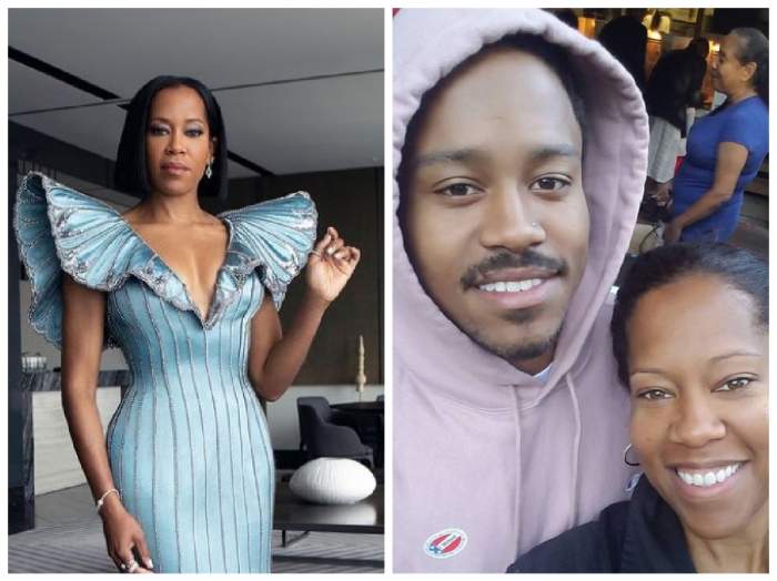 Regina King, alături de fiul său, colaj