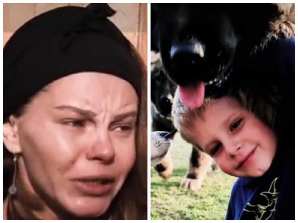 Mama băiețelului ucis de câini și căiețelul când se juca cu patrupezii
