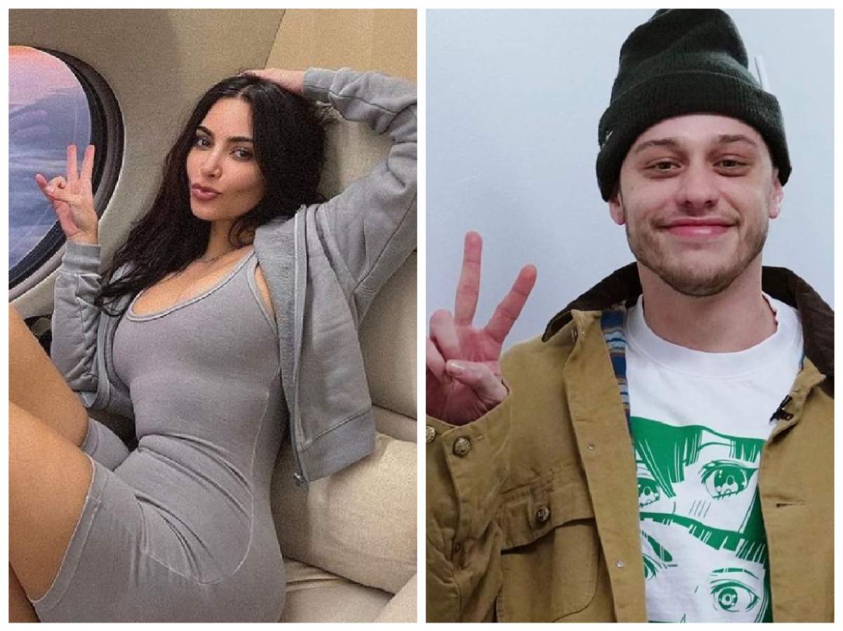 Kim Kardashian și Pete Davidson, colaj