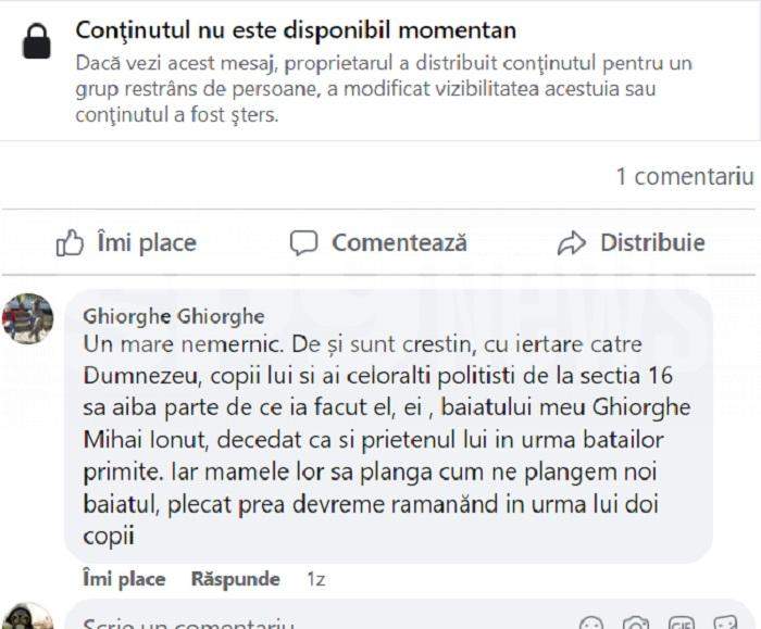 Tatăl tânărului mort după ce a fost torturat de polițiști, mesaj cutremurător pentru agentul care îi umilește copilul, din pușcărie / „Îi aduc în arest, ca să îi privești în ochi!”