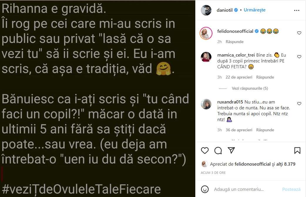 Reacția surprinzătoare a lui Dani Oțil după ce Rihanna a anunțat că este însărcinată. Ce a avut de spus prezentatorul: „Eu i-am scris”