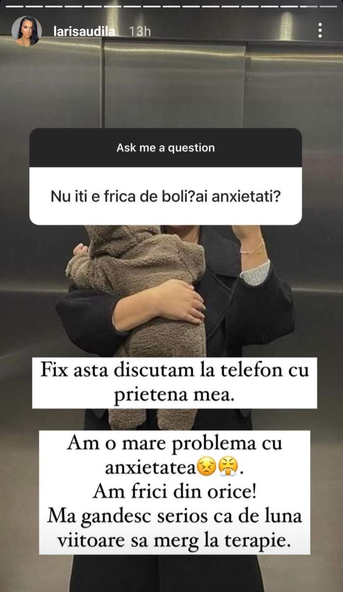 Larisa Udilă a anunțat că are nevoie de terapie! Ce a pățit vedeta: „Am o mare problemă”