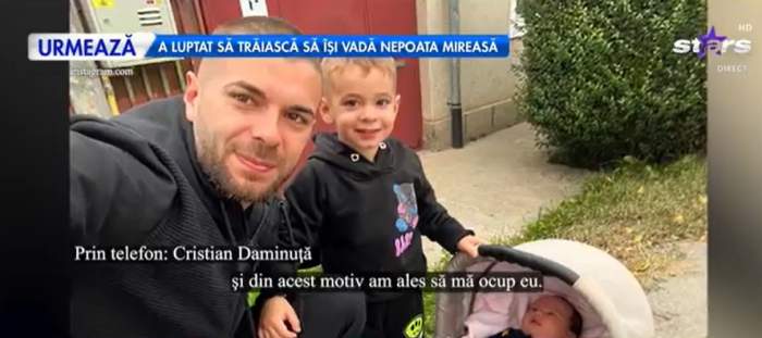 Cristian Daminuță, alături de copiii lui