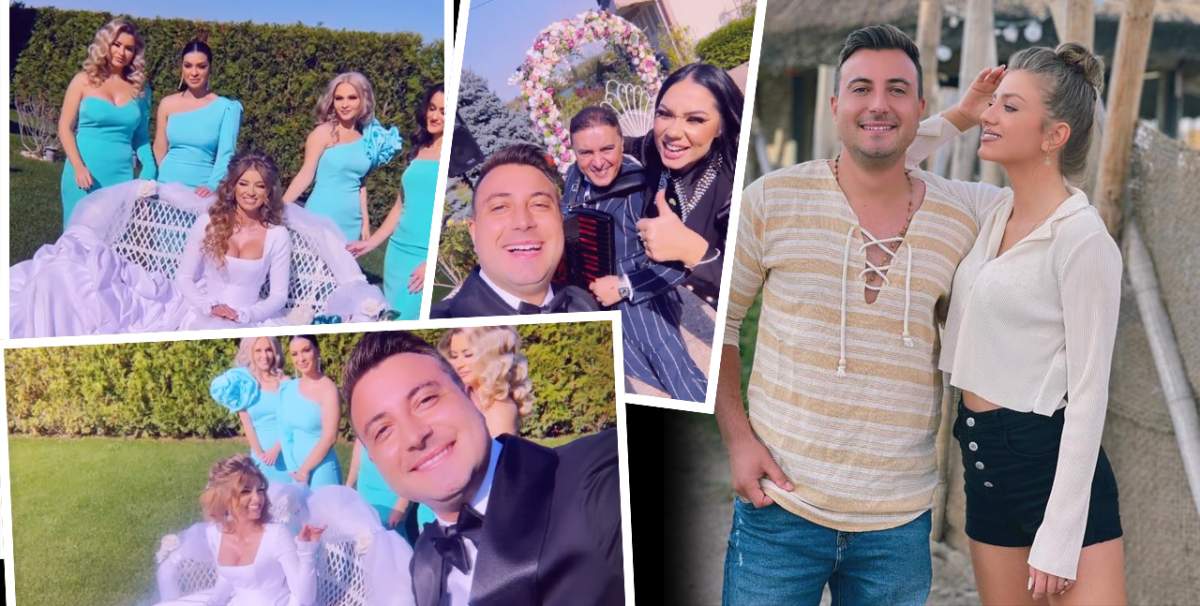 Primele imagini de la nunta lui Valentin Sanfira și a Codruței. Ce rochie superbă a ales mireasa / VIDEO