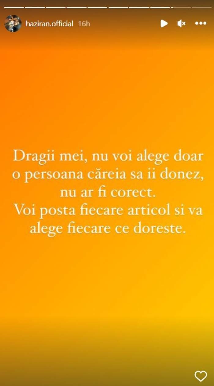 Haziran vinde și donează o parte din hainele fiului ei. Anunțul soției lui Luis Gabriel: „Cumpărăm foarte multe și nu avem ce face cu ele”