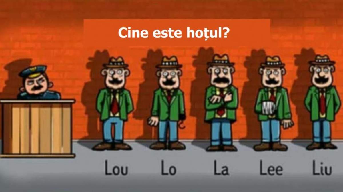 Testul de inteligență pe care mulți români îl pică. Cine este hoțul din imagine?