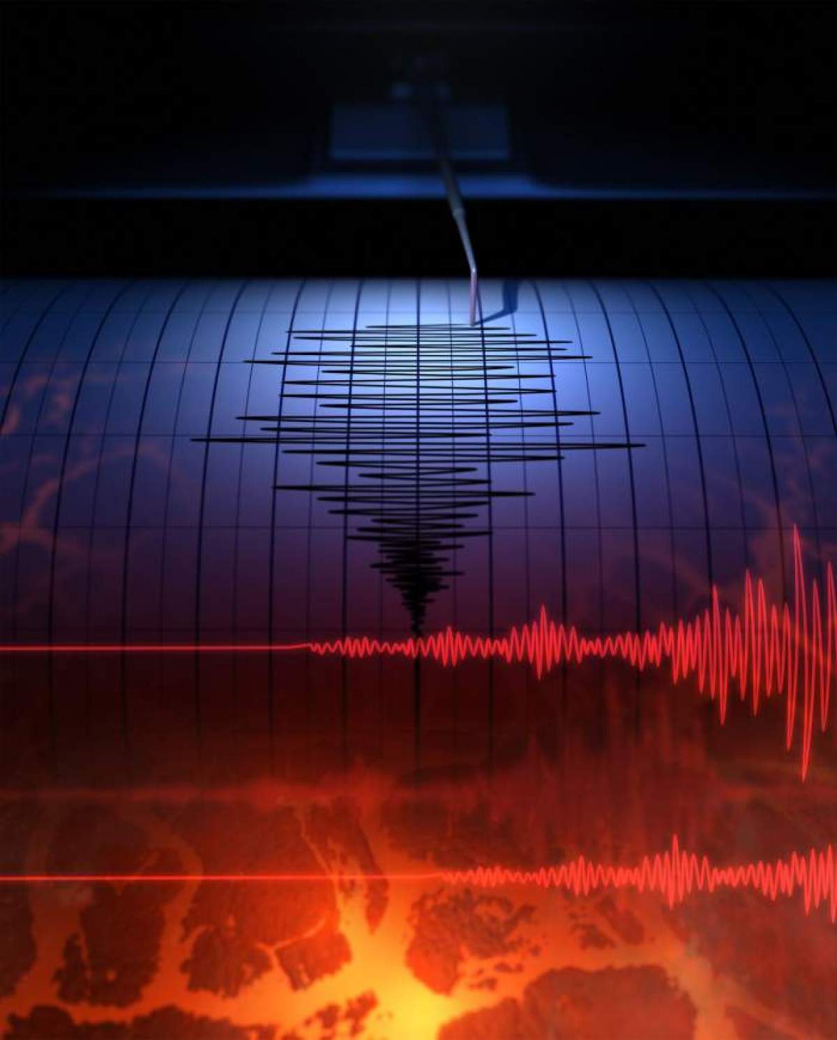 reprezentare grafica a unui cutremur