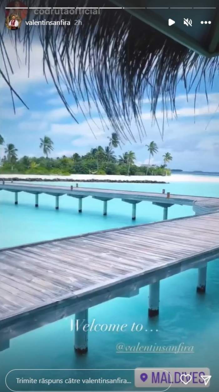 Valentin și Codruța Sanfira, lună de miere în Maldive. Imagini din locația de vis în care se află / FOTO