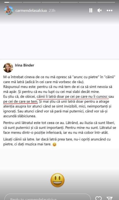 ”Câinii îi latră doar pe cei...”. Carmen de la Sălciua, mesaj controversat din luna de miere. Cine a supărat-o pe artistă / FOTO