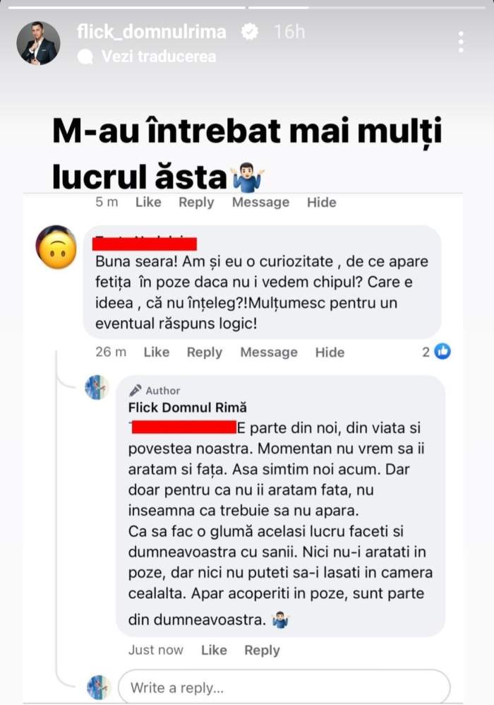 Flick a dezvăluit motivul pentru care refuză să îi arate fața fiicei lui. Ce a spus fostul om de radio: ”Doar pentru că nu...” / FOTO