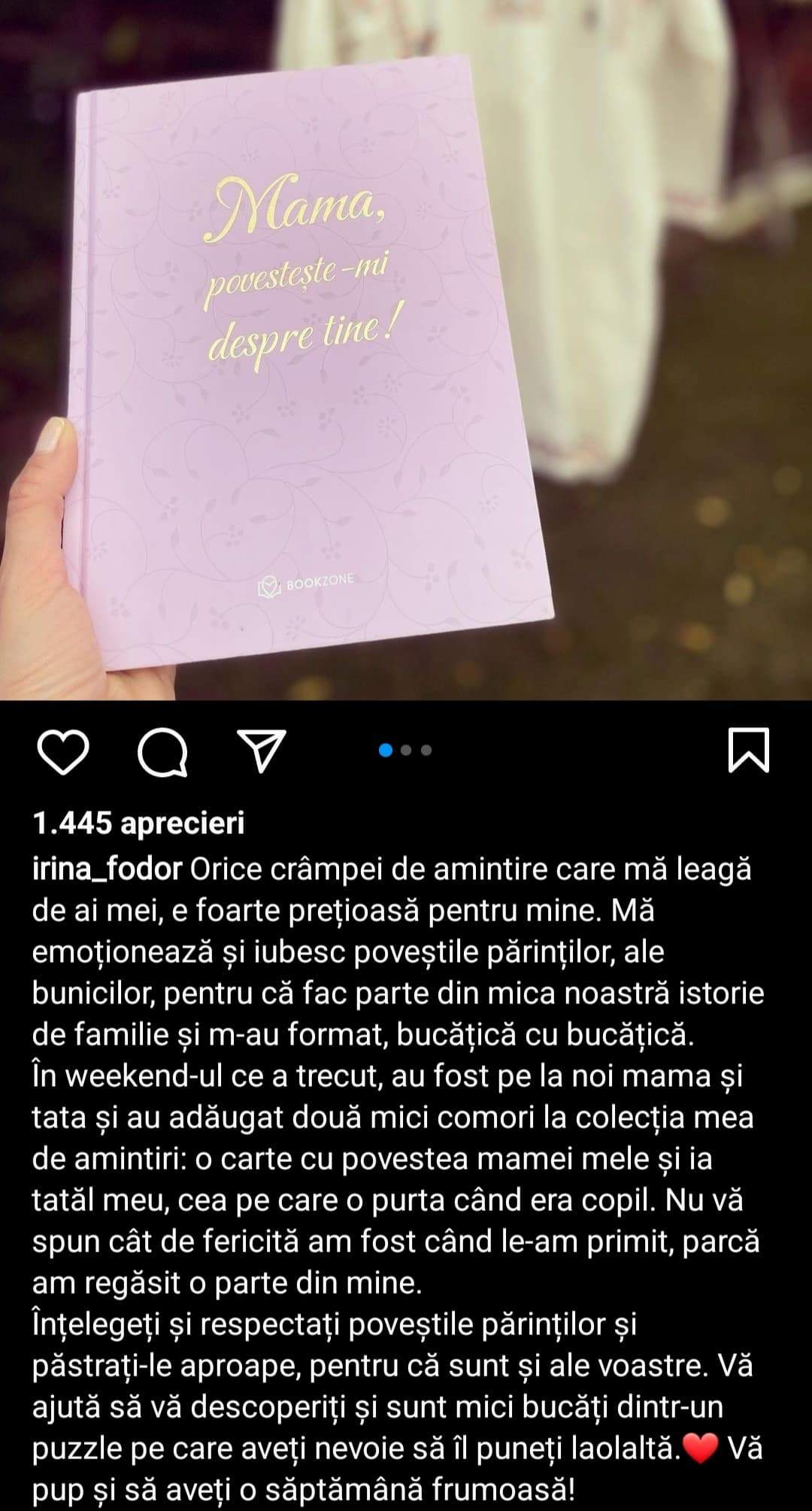 Ce cadou special a primit Irina Fodor de la părinții ei: „Mă emoționează și iubesc...” / FOTO