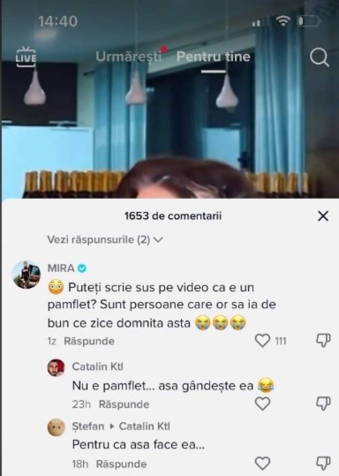 Tânăra care a ajuns virală pe TikTok după ce a spus că bărbații trebuie să înșele. Mira, șocată de declarațiile controversate / FOTO