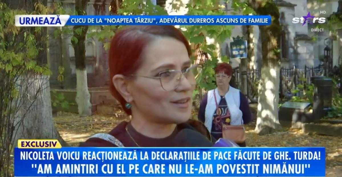 Nicoleta Voicu, declarații despre întâlnirea neașteptată cu Gheorghe Turda, în cimitir. Ce a spus artista, în exclusivitate pentru Antena Stars: ”Nu a fost o plăcere” / VIDEO
