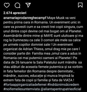 Anamaria Prodan a comentat venirea mamei lui Elon Musk în România. Impresara s-a comparat cu Maye: ”Asemănările sunt uluitoare” / FOTO