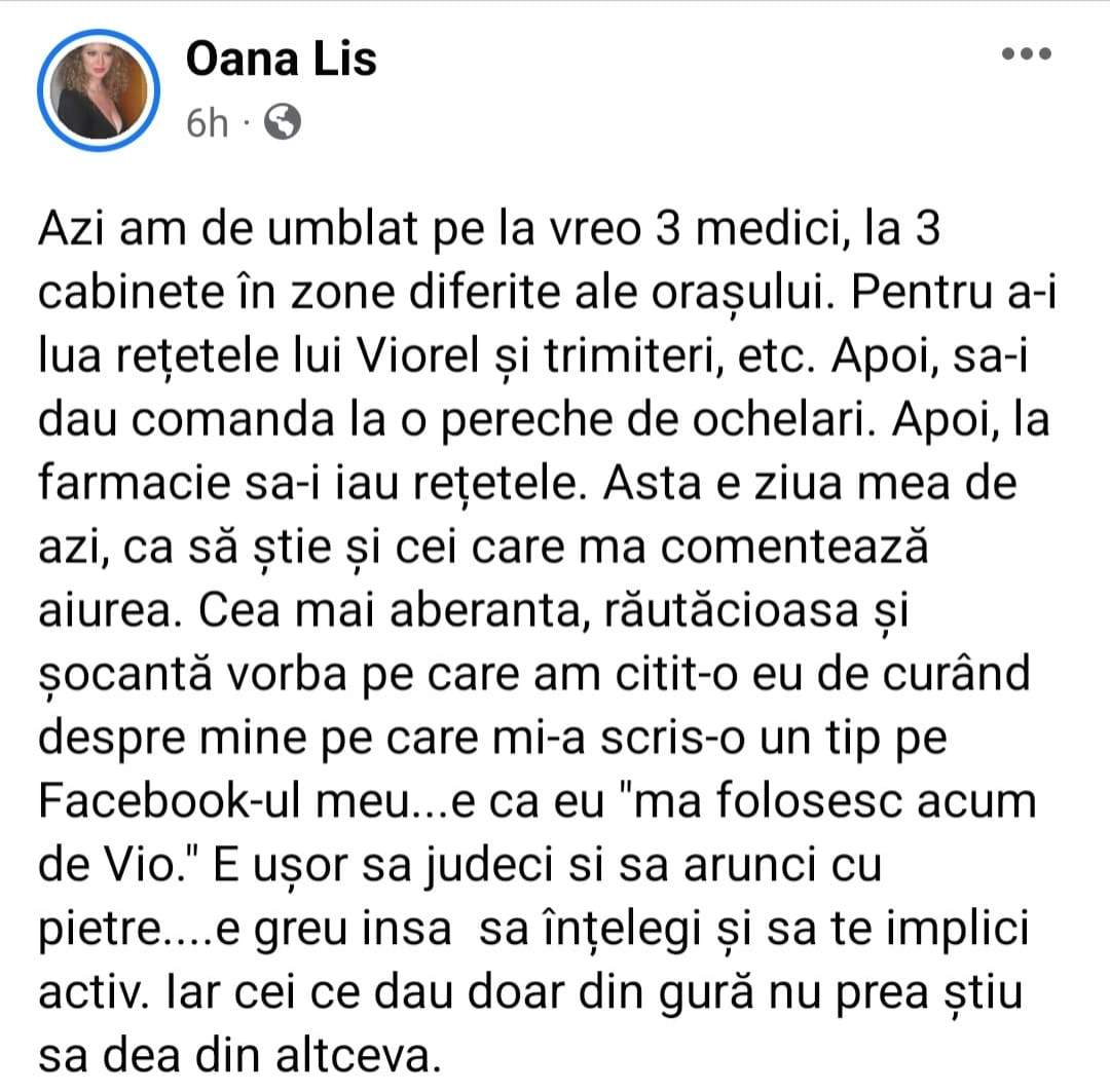 Oana Lis se plânge de viața pe care o duce cu Viorel. Prin ce trece vedeta: ”Am umblat pe la vreo trei medici...”