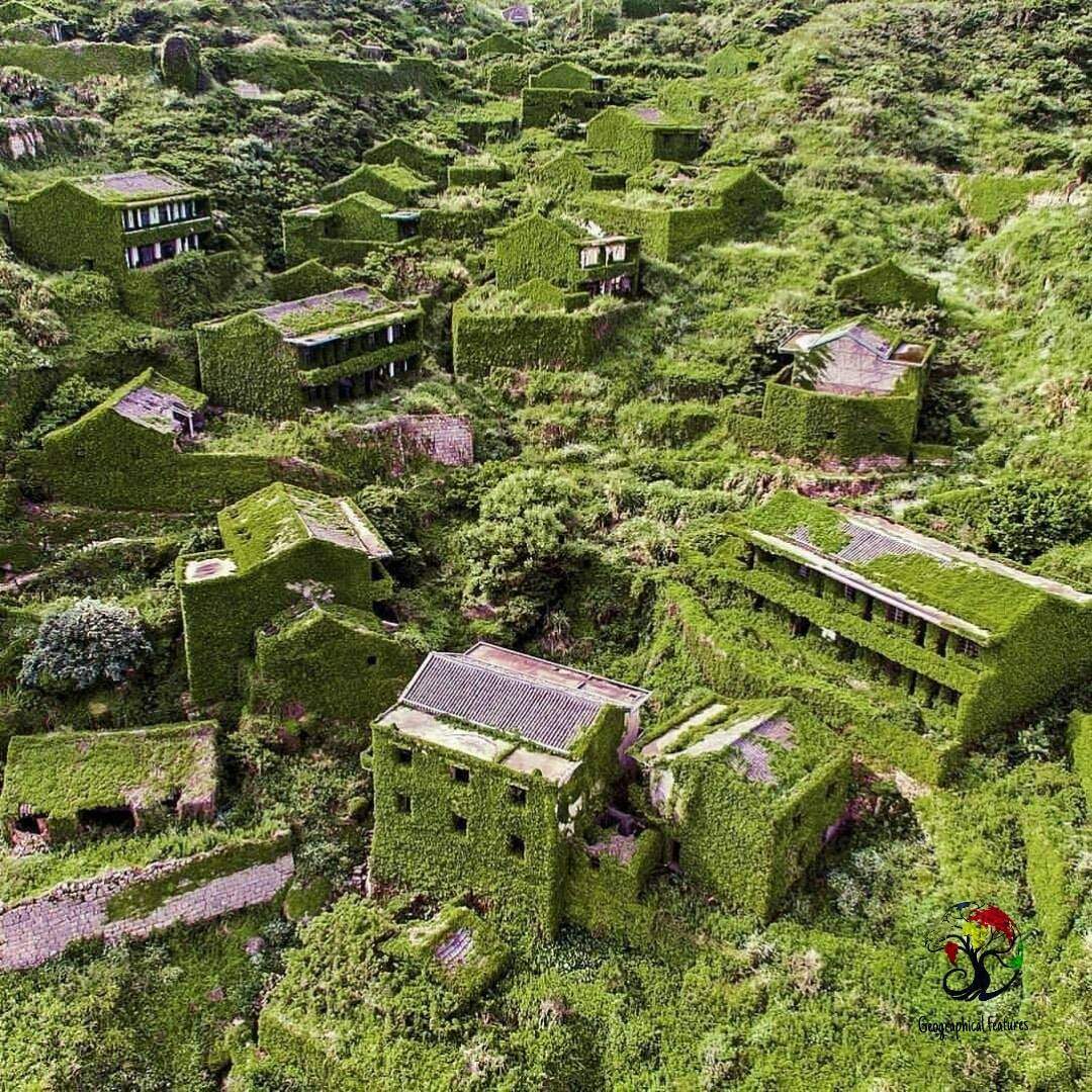 Locul care a fost „înghițit” de natură. Clădirile sunt acoperite de iarbă de ani buni / FOTO