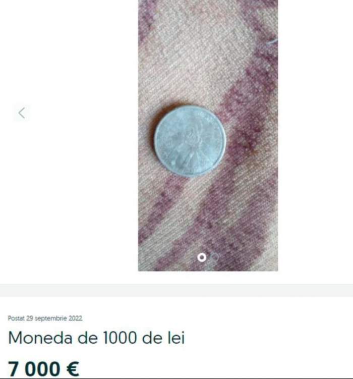 Moneda care costă 7.000 de euro pe OLX. Dacă o ai acasă, te poți îmbogăți!