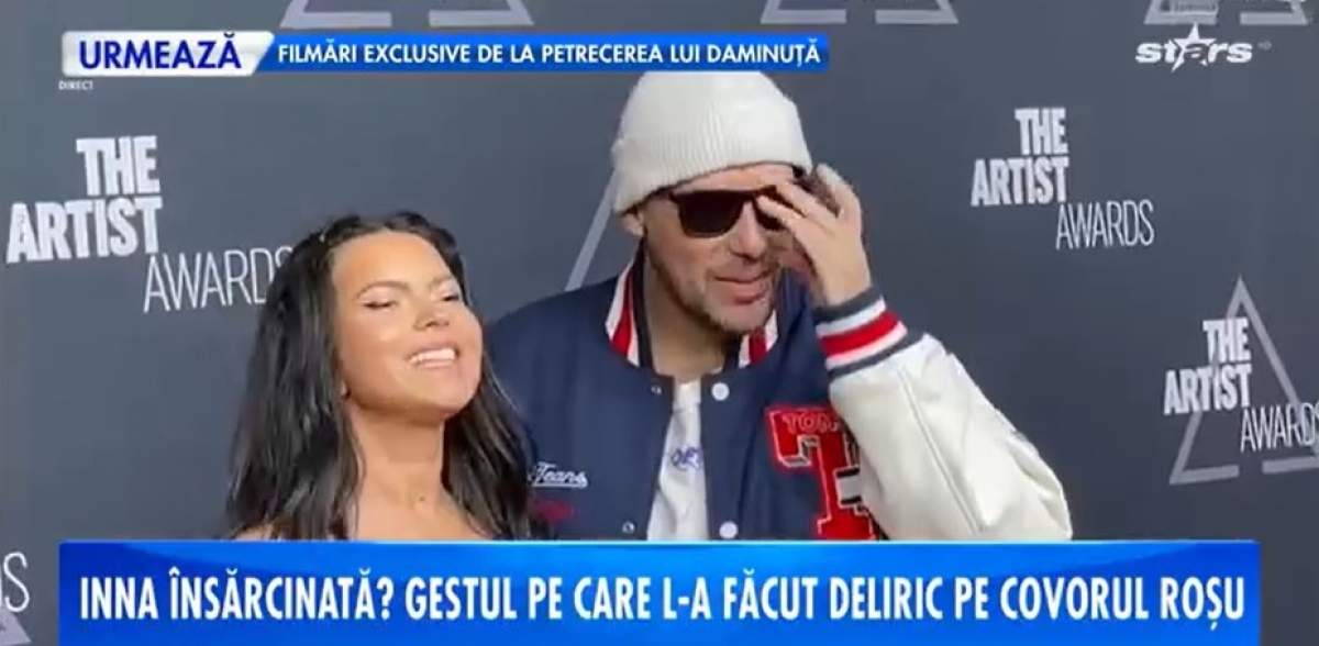 Inna este însărcinată?! Ce gest au făcut cântăreața și Deliric la un eveniment: ”Vreau să fac un anunț” / VIDEO