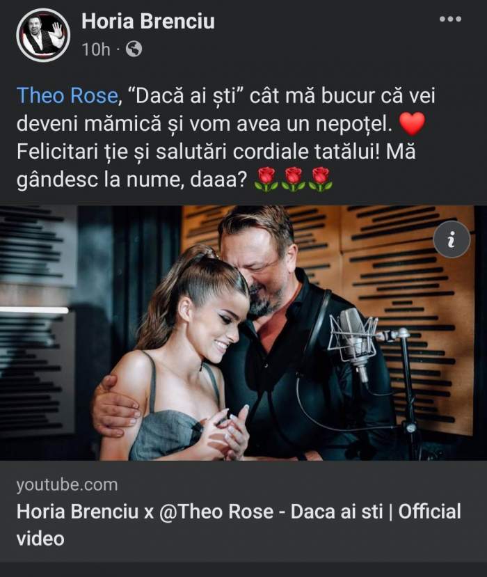 Theo Rose este însărcinată! Horia Brenciu a confirmat sarcina: „Cât mă bucur!”