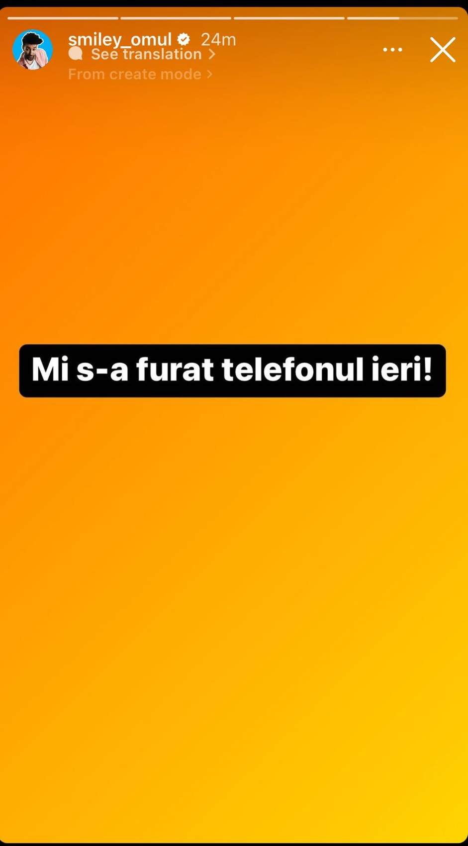 Smiley le-a povestit fanilor că i-a fost furat telefonul în urmă cu o zi