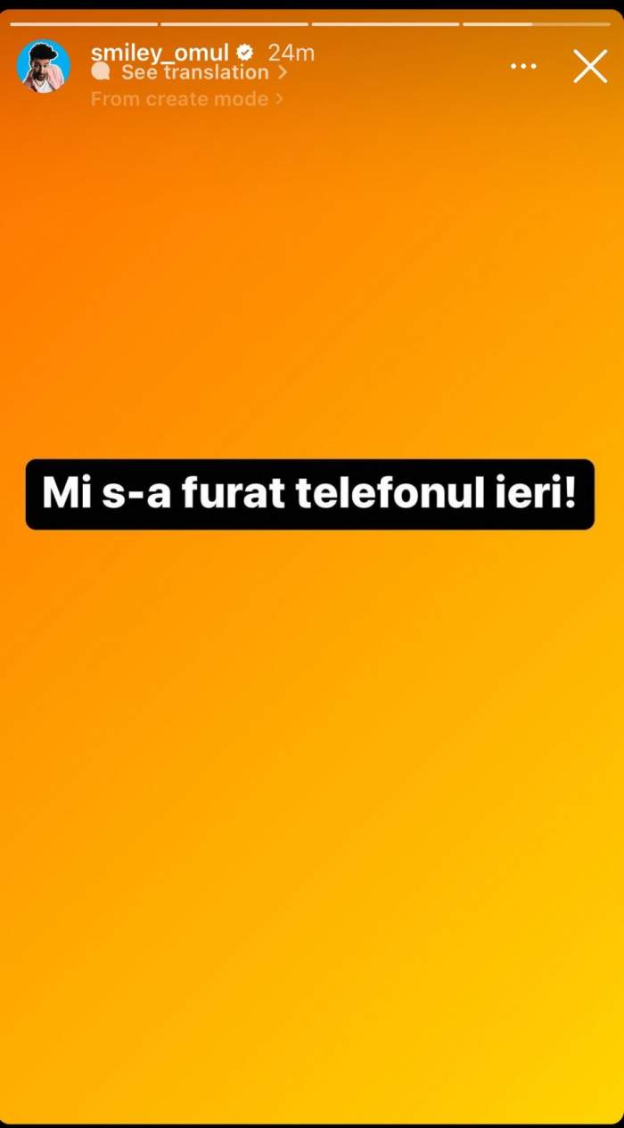 Smiley le-a povestit fanilor că i-a fost furat telefonul în urmă cu o zi