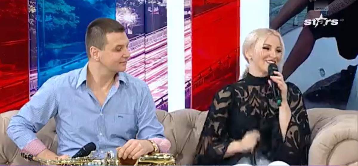 Lena Miclăuș și soțul ei, la Antena Stars