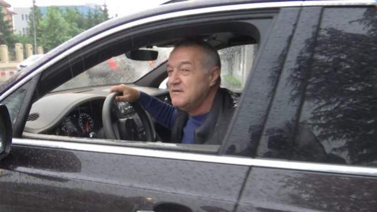 Gigi Becali a rămas cu mașina în drum. Marian Aliuță și Mirel Rădoi au împins bolidul latifundiarului din Pipera