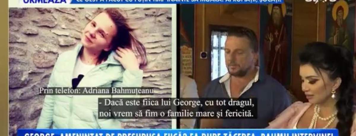 Logodnicul Adrianei Bahmuțeanu, dispus să facă testul ADN. Presupusa fiică a lui George a mers la ușa lui și i-a dat vestea: "Nu pot să-l acuz” / VIDEO