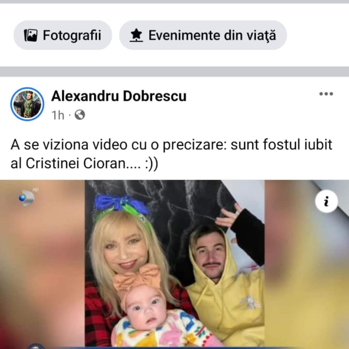 EXCLUSIV! Cristina Cioran s-a despărțit de tatăl copilului ei! La câteva zile după ce a fost cerută de soție, vedeta și Alex Dobrescu nu mai formează un cuplu