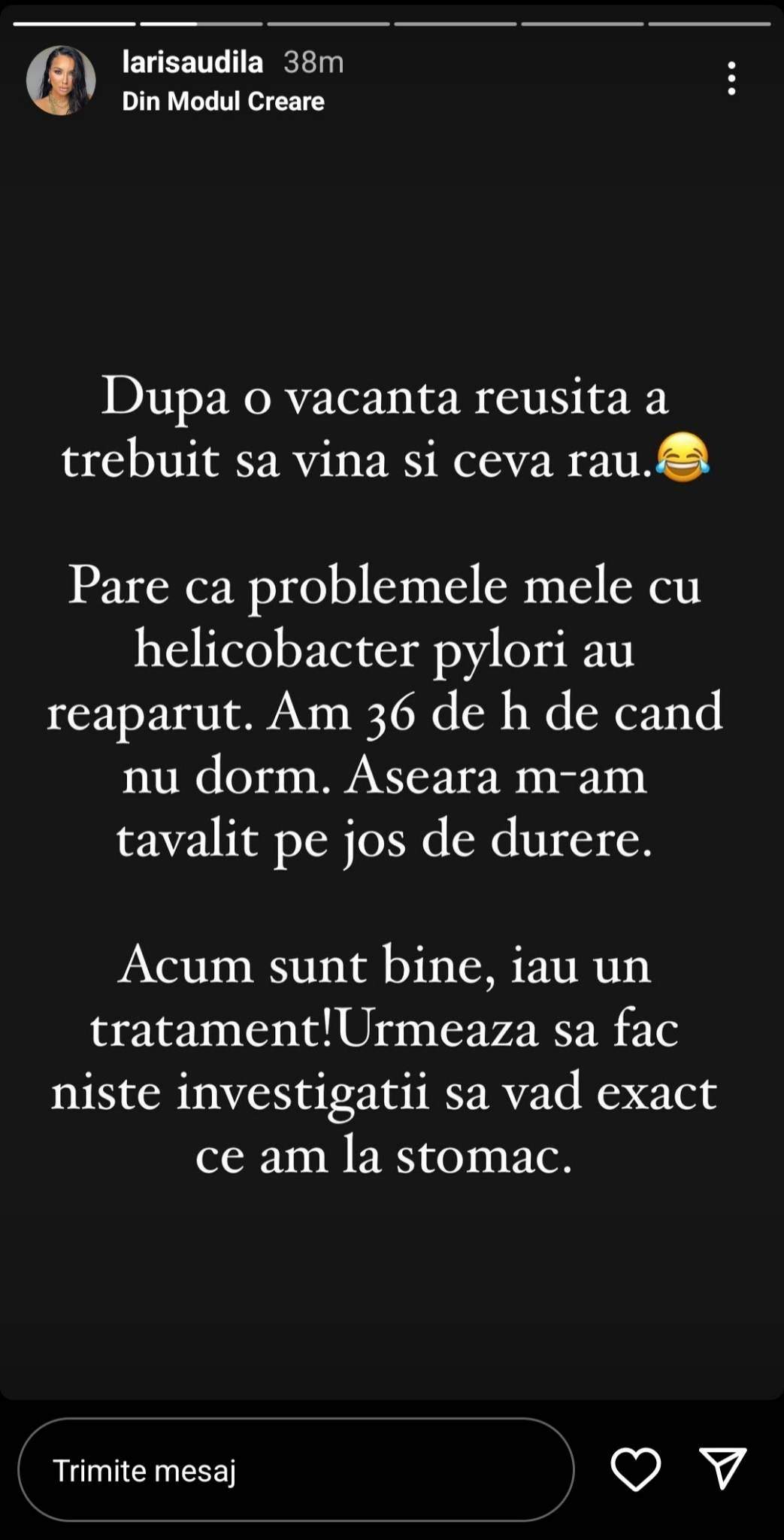 Larisa Udilă se confruntă cu probleme de sănătate. Ce a pățit vedeta: „M-am tăvălit pe jos de durere” / FOTO