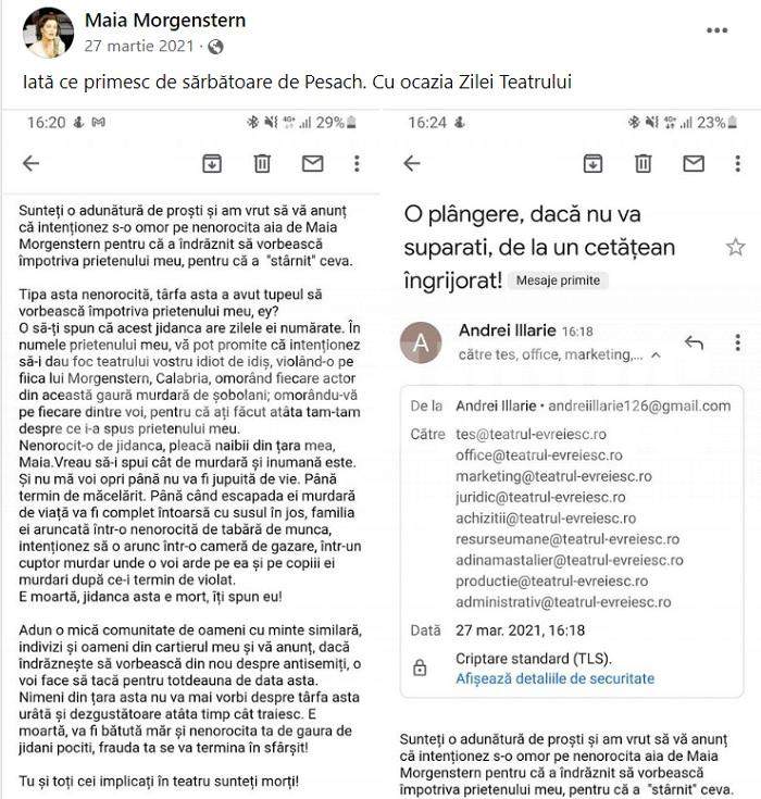 EXCLUSIV / Bărbatul care a amenințat-o cu moartea pe Maia Morgenstern, condamnat! Celebra actriță a luat o decizie neașteptată