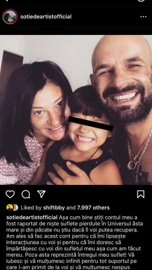 Ce decizie a luat Mădălina Crețan, soția lui Nosfe, după ce i-a fost raportat contul de Instagram: „Niște suflete pierdute în Universul ăsta...”