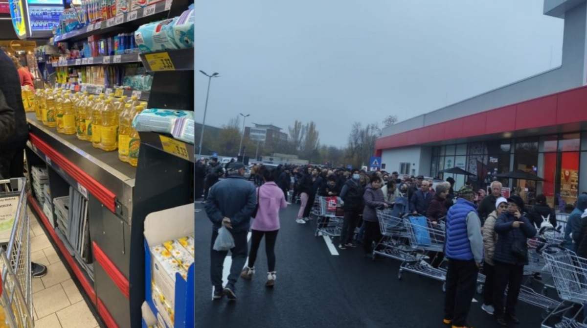 Cât a costat astăzi o sticlă de ulei la Kaufland. S-au format cozi uriașe de la primele ore ale dimineții 