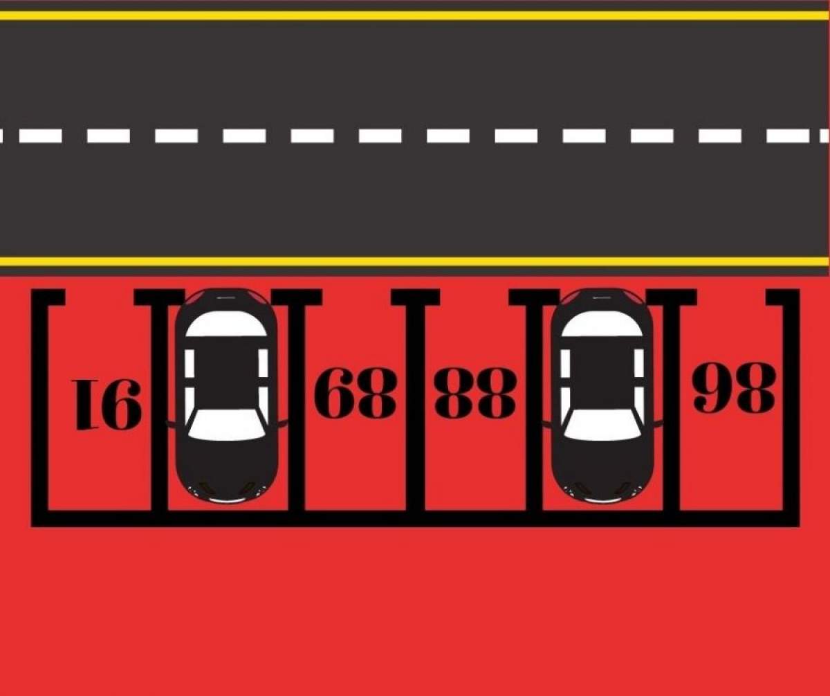 Testul de inteligență pe care mulți români îl pică. Tu iți dai seama pe ce numere sunt parcate mașinile din imagine?
